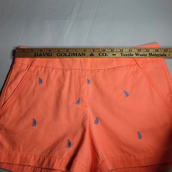 J. Crew Novelty Print Sail Boat Chino Broken-In Cotton Shorts sz 6 - Picture 5 of 7